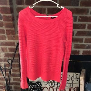 Zipper back sweater
